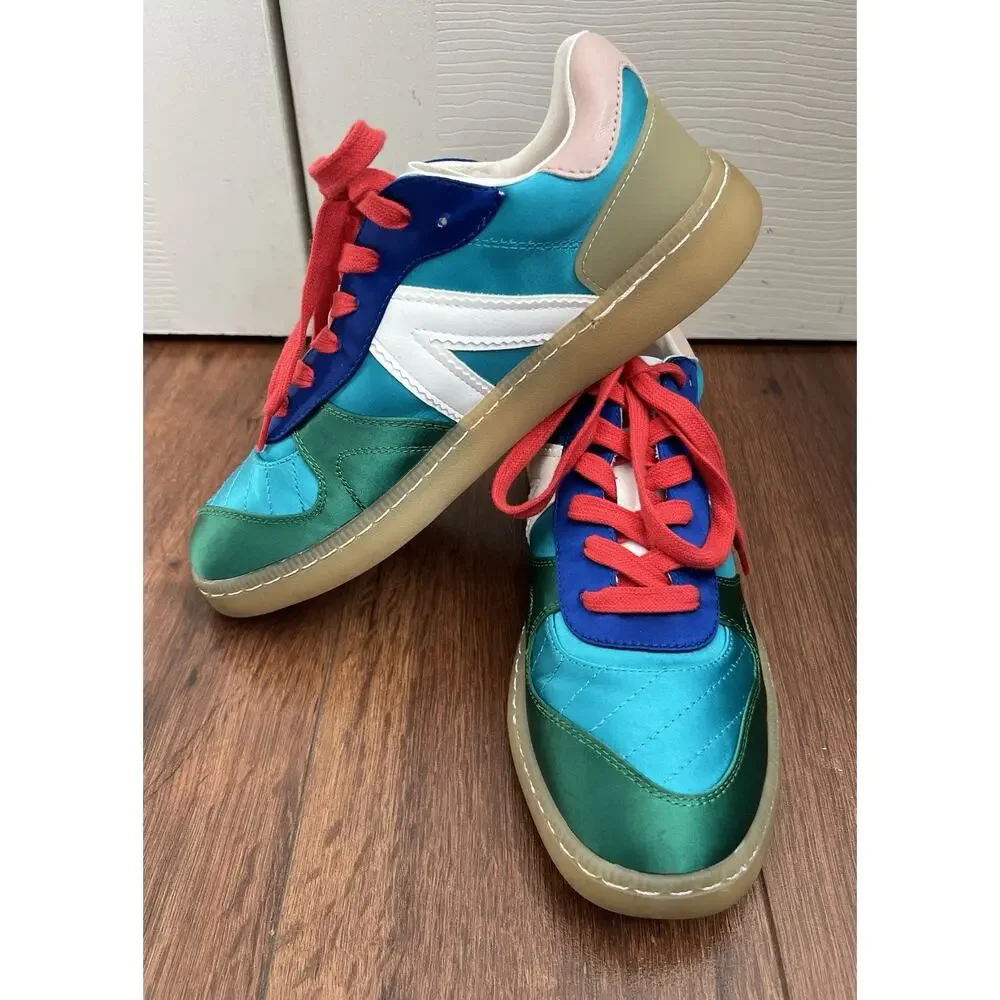 MIA Women’s Vesta Vibrant Colorblock Metallic Lace-Up Sneakers Shoes Sz 7.5M